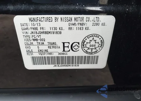 2014 Infiniti Qx50 Journey from USA, damaged, VIN JN1BJ0HR8EM191839